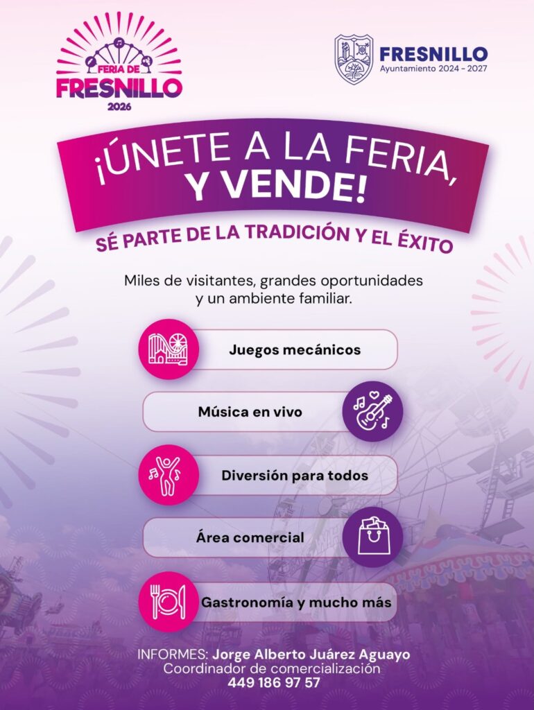 vender en la feria fresnillo 2026